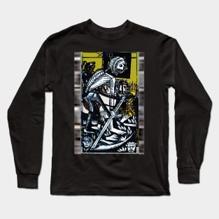 Death Tarot Card Art Design Long Sleeve T-Shirt